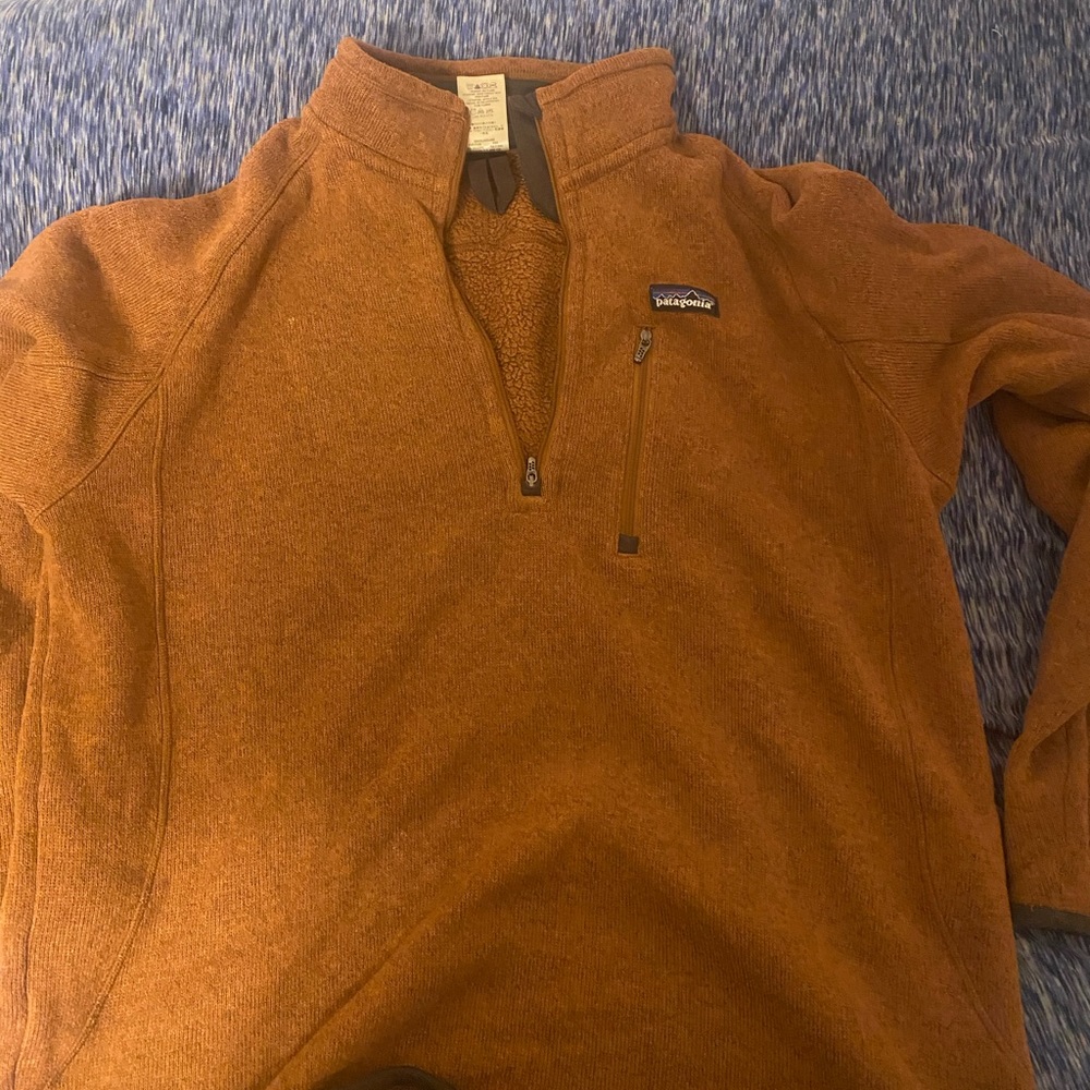 Patagonia Better Sweater 1/4 Zip XL Orange